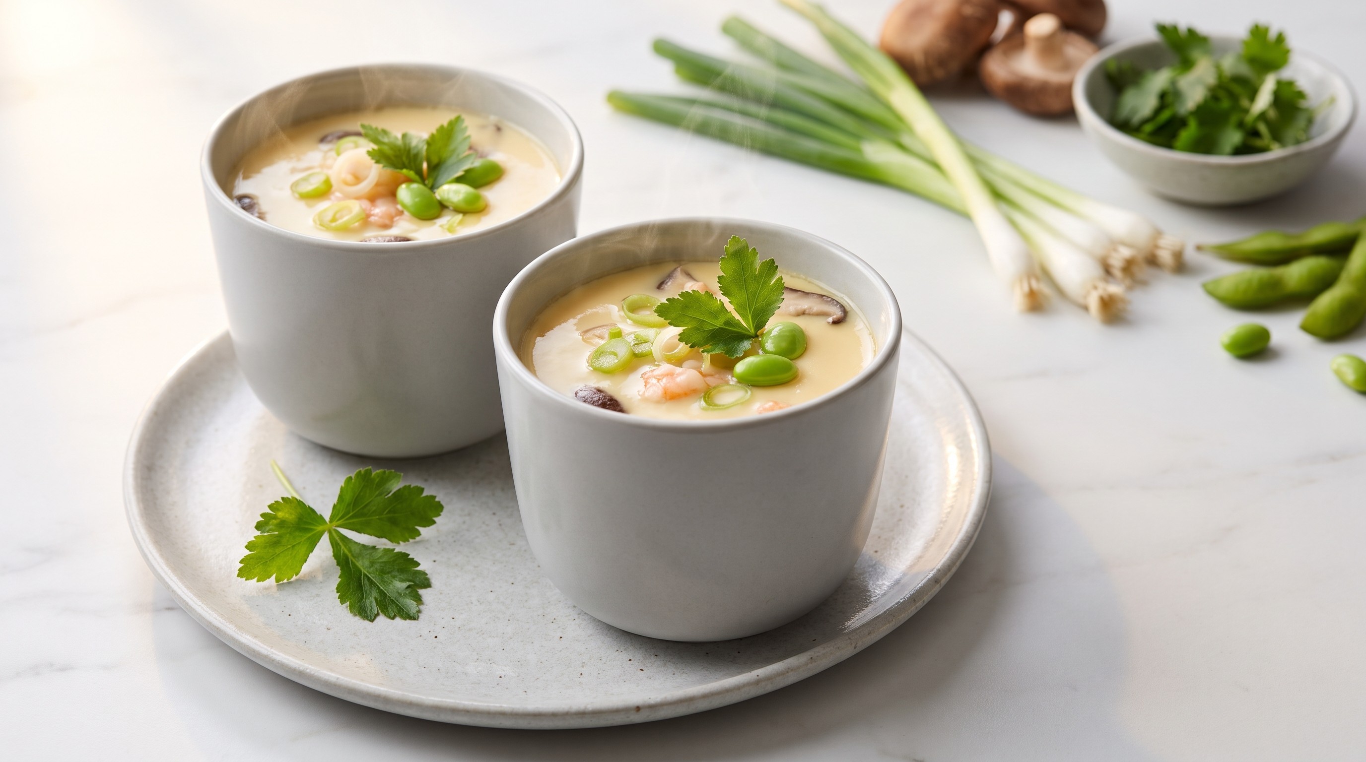 Chawanmushi (Japanese Steamed Egg Custard) - Low Glycemic Recipe