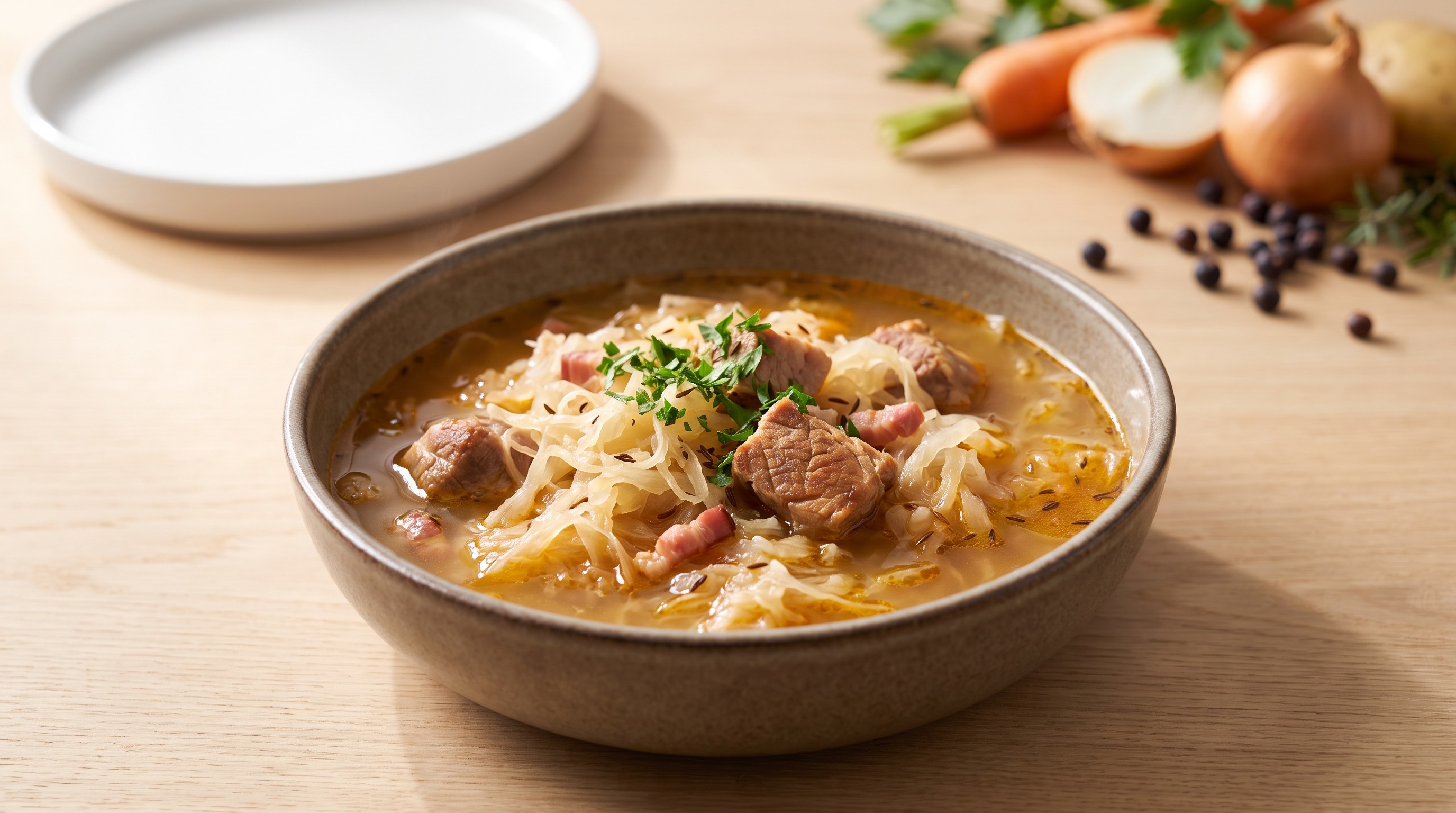 Sauerkrauteintopf (Pork and Sauerkraut Stew) - Low Glycemic Recipe